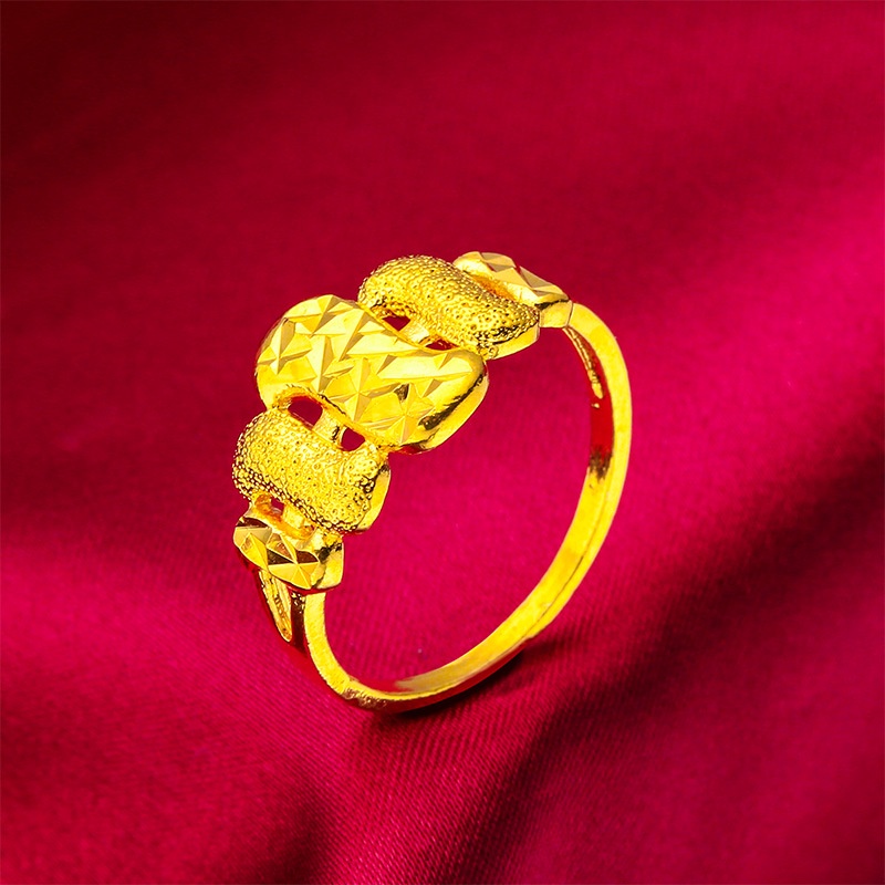 Goldkingdom Perhiasan Fashion Emas Asli Kadar 375Bangkok Aksesoris Ready Stock Baru Sederhana Mendominasi Cinta Perempuan Gelang Tebal