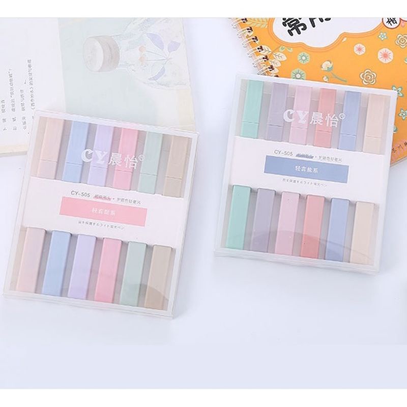 [PS] Stabilo highlighter pastel marker Highlighter marker Morandi color &amp; Macron pastel double tip 6 colors