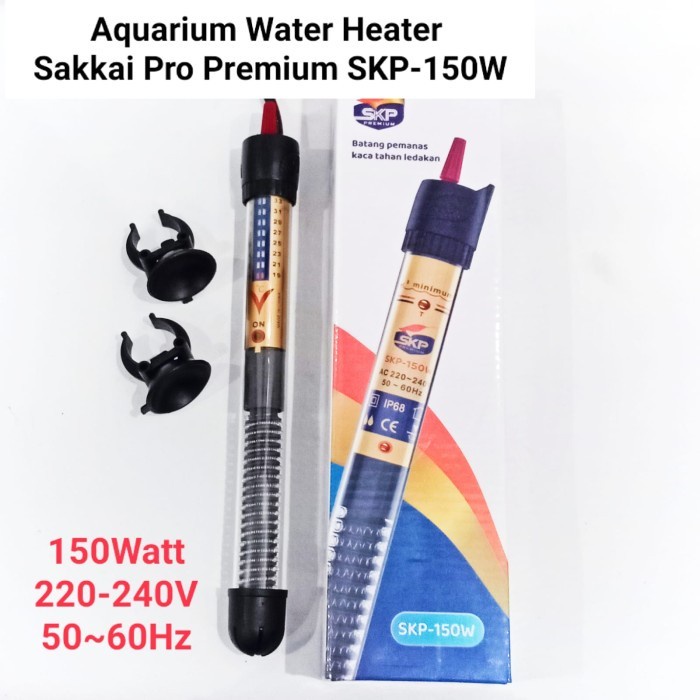 Heater Air Aquarium Sakkai Pro Premium SKP 25W 50W 100W 150W Watt - 150 Watt PEMANAS AIR AQUARIUM DA