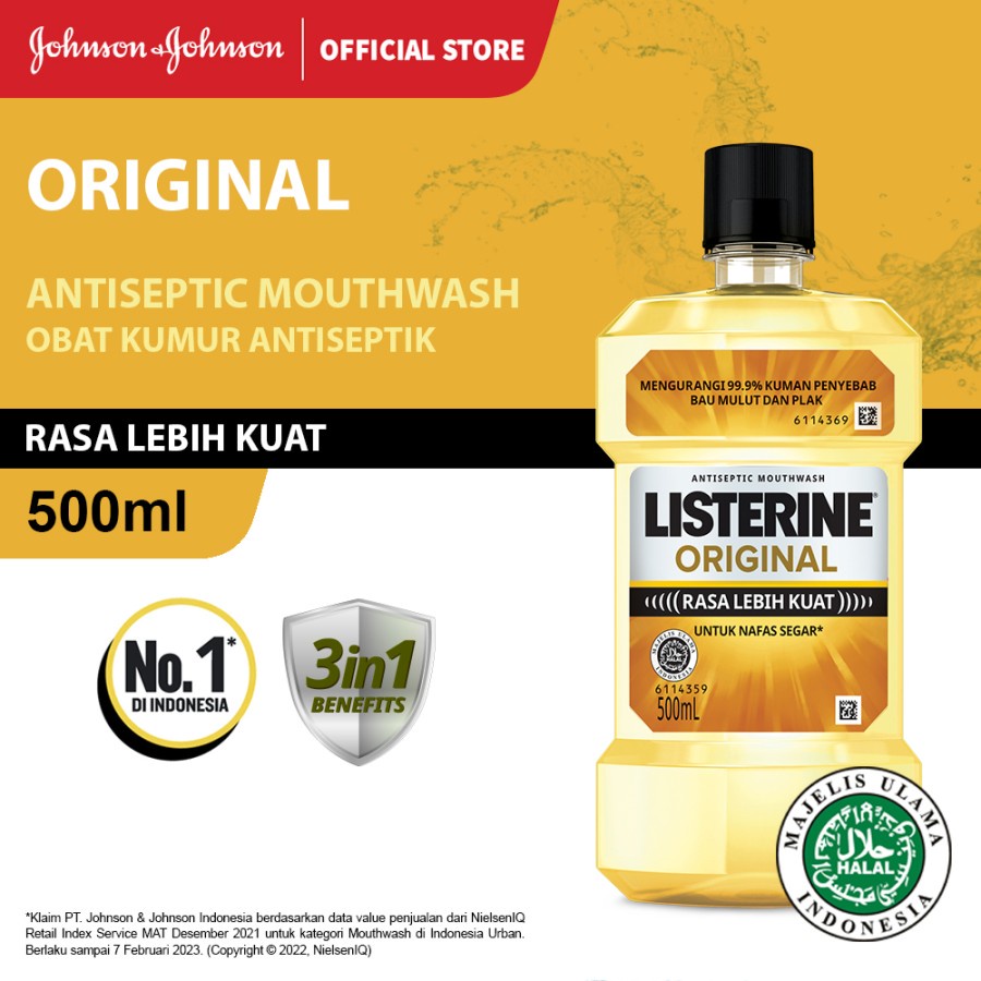 LISTERINE Original Antiseptic Mouthwash / Obat Kumur Antiseptik 500ml