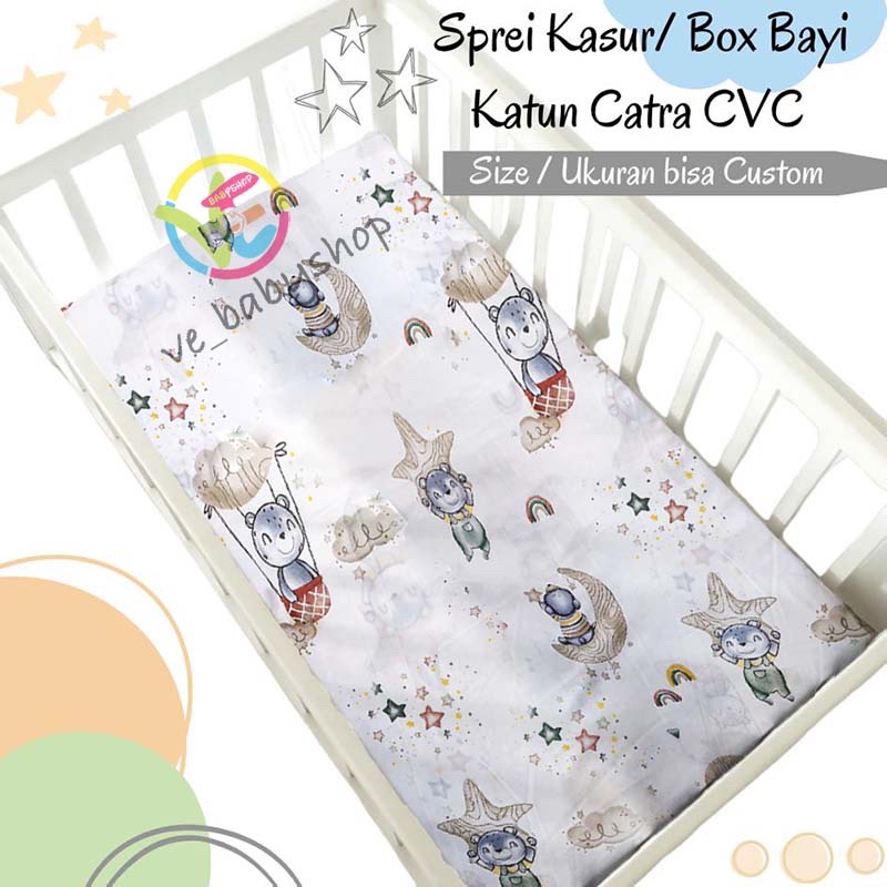 Sprei kasur bayi baby bed sheet sprei bayi request ukuran &amp; motif