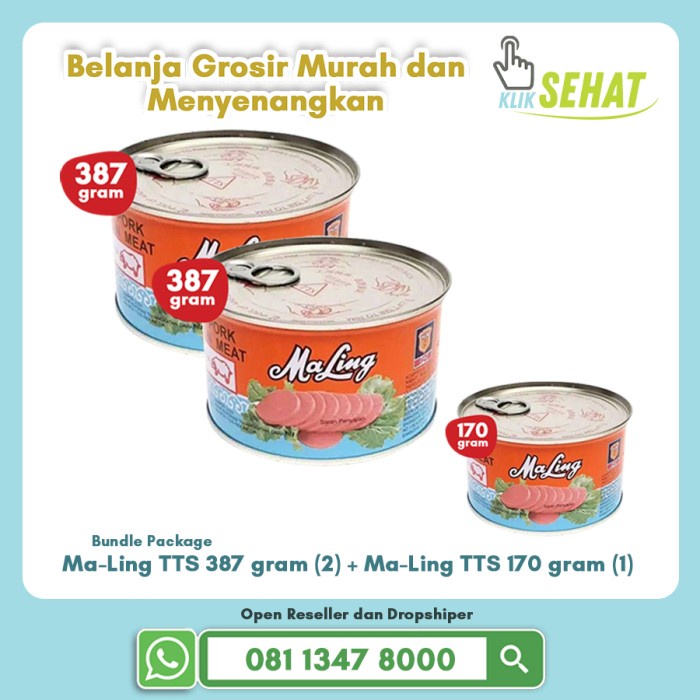 

Widyatmogrosir - Maling Tts Pork 397 Gram (2 Pcs) + Maling Tts Pork 170 Gram (1 Pcs)