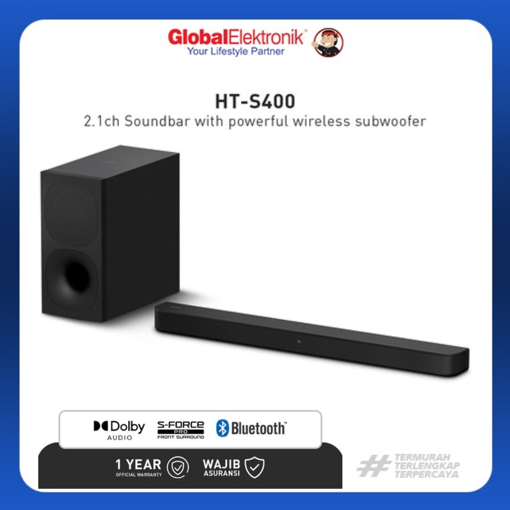 SONY Soundbar 2.1ch subwoofer HT-S400 SONY Speaker HT-S400 SONY Soundbar HT S400 SONY SPEAKER SPEAKE