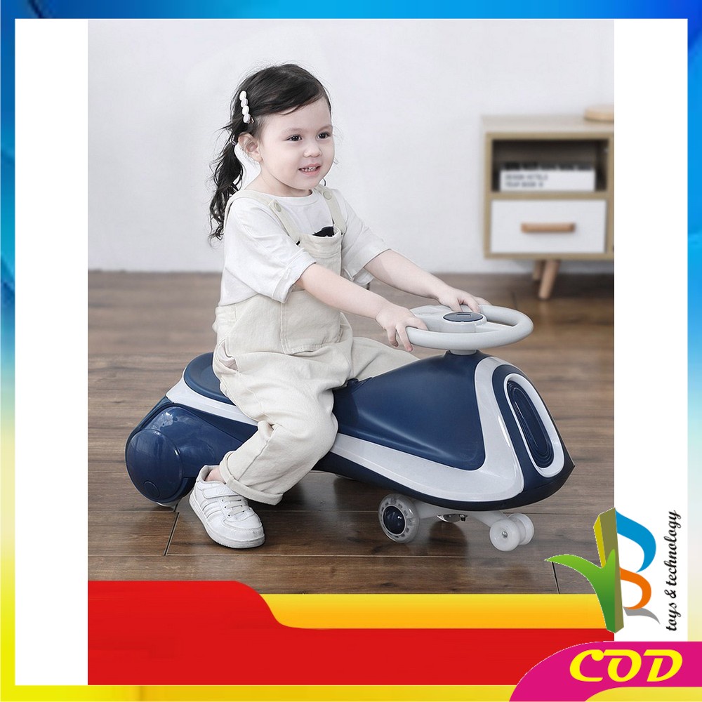 RB-M193 Mainan Mobil Dorong Anak Ride On Swing Car LED Musik Mobil Mobilan Anak Dorong Skuter Duduk
