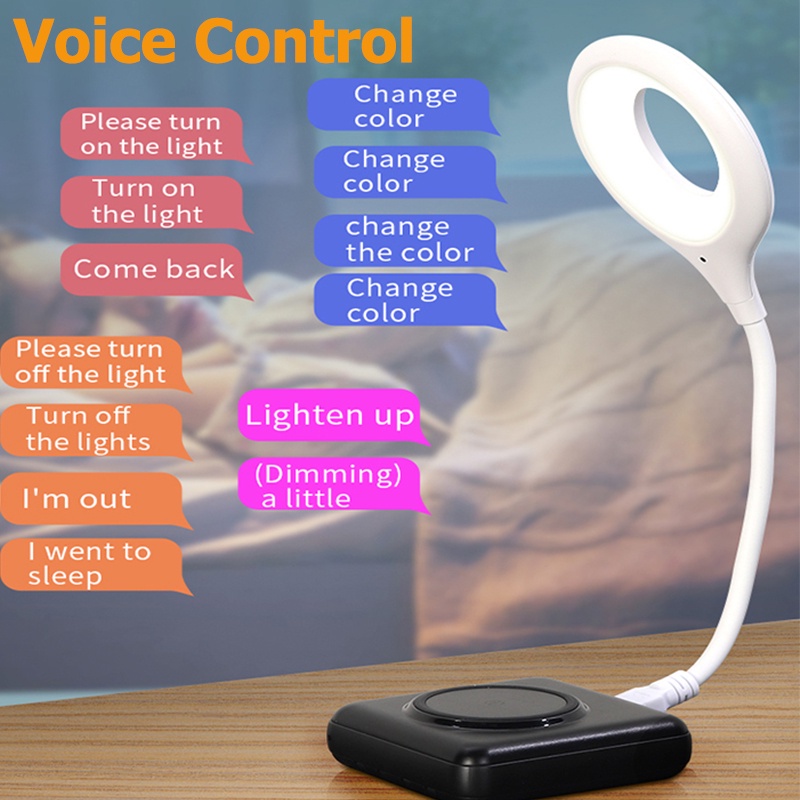 Night Light Lampu LED Lampu Voice Control Light LED Desk Lamp Table Lamp Folding Table Lamp