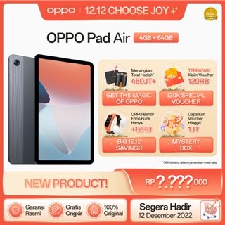 [COMING SOON] OPPO Pad Air 4GB/64GB [2K HD Eye Protection Screen, Ultra Slim & Lightweight, Multi-Screen Connect]
