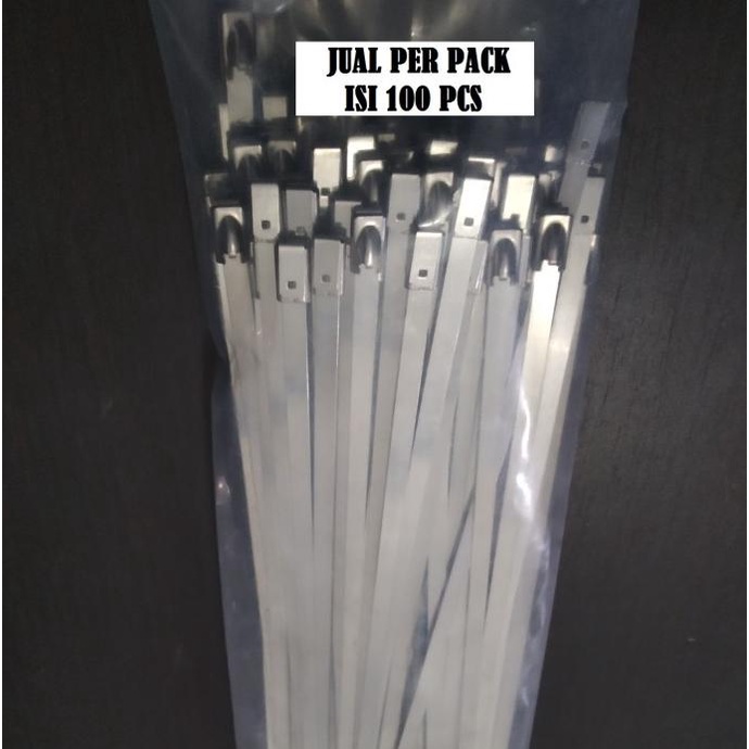 

Perpack Cable Ties Stainless 4.6 mm x 500 mm Tali Tie Tis Anti Karat