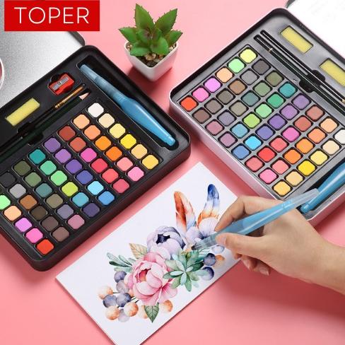 

TOPER WATERCOLOR SET 48 WARNA SOLID FREE KUAS DAN KERTAS GAMBAR METAL TIN CASE/CAT AIR PADAT SET/WATER COLOR SET TERLARISS...,,,,,