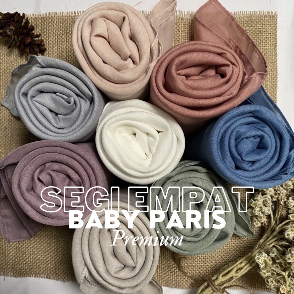 Hijab Paris ultrafine premium • voal paris premium  / Segi empat baby paris jahit tepi