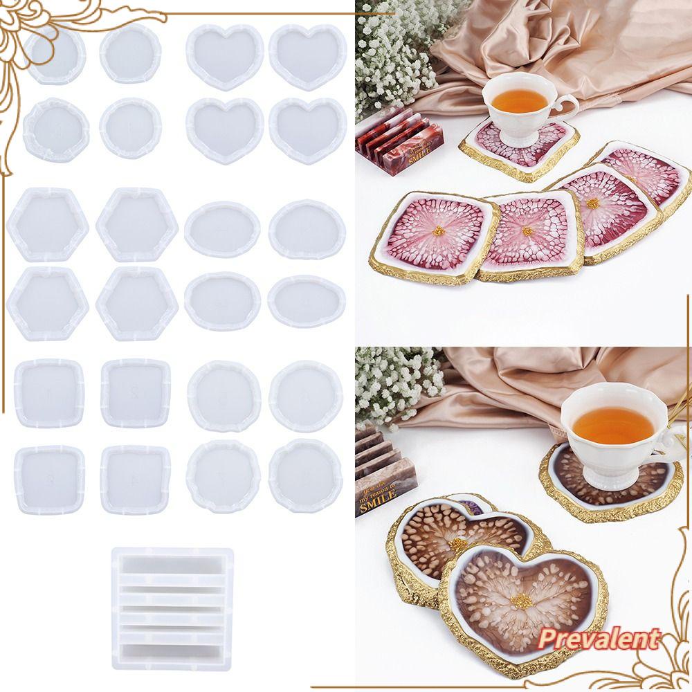 Preva Coaster Mold DIY Kerajinan Tangan Clay Epoxy Resin Casting Mold