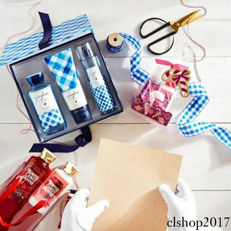 BATH &amp; BODY WORKS BBW HAMPERS GIFTSET GIFTSETS MIX PERAYAAN HARI BESAR HAPPY BIRTHDAY WEDDING ANNIVERSARY BABY SHOWER IT'S A CELEBRATION FAVORITE'S FOR YOU YOU'RE THE ONE YTO GINGHAM CHAMPAGNE TOAST INTO THE NIGHT ITN JAPANESE CHERRY BLOSSOM JCB