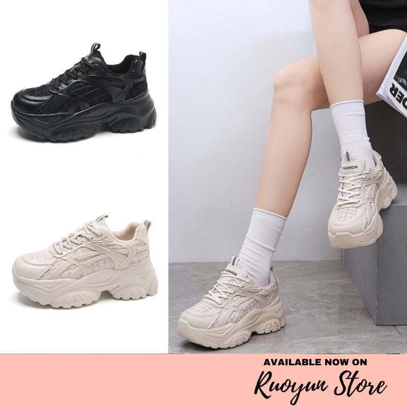 RYX - Roboto BNY Sepatu Sneakers Tali Wanita Fashion Casual / Olahraga - Ori Import