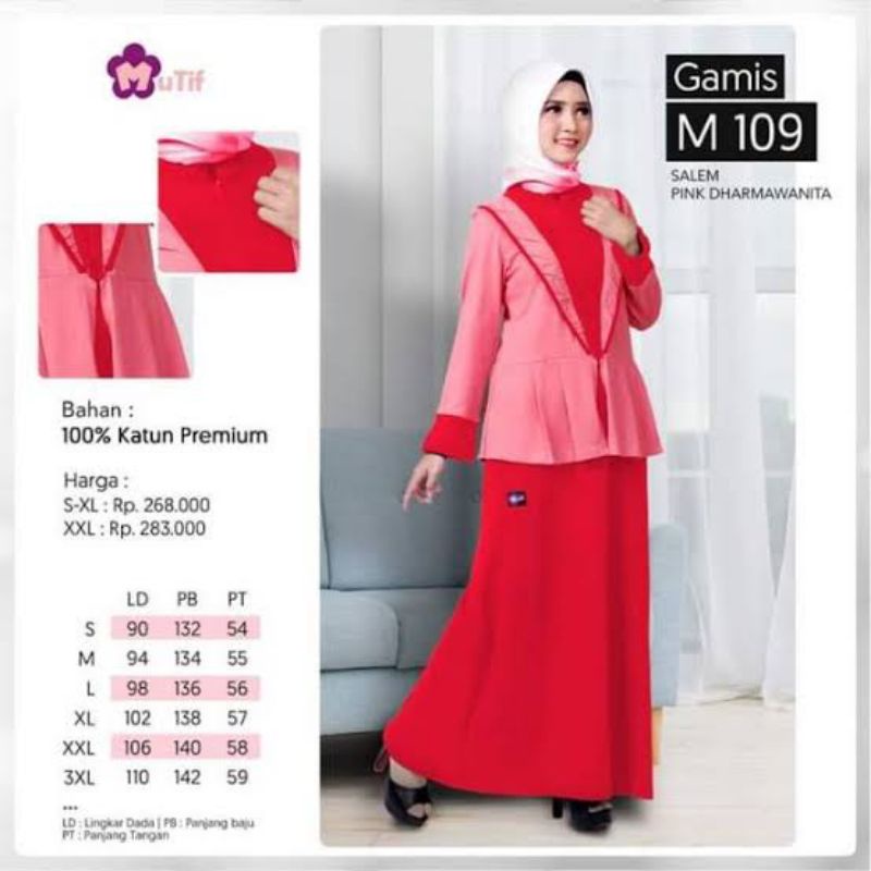 Fashion Muslim Gamis Katun Mutif 109