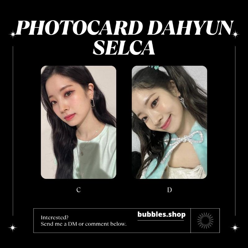 PHOTOCARD UNOFFICIAL DAHYUN TWICE SELCA