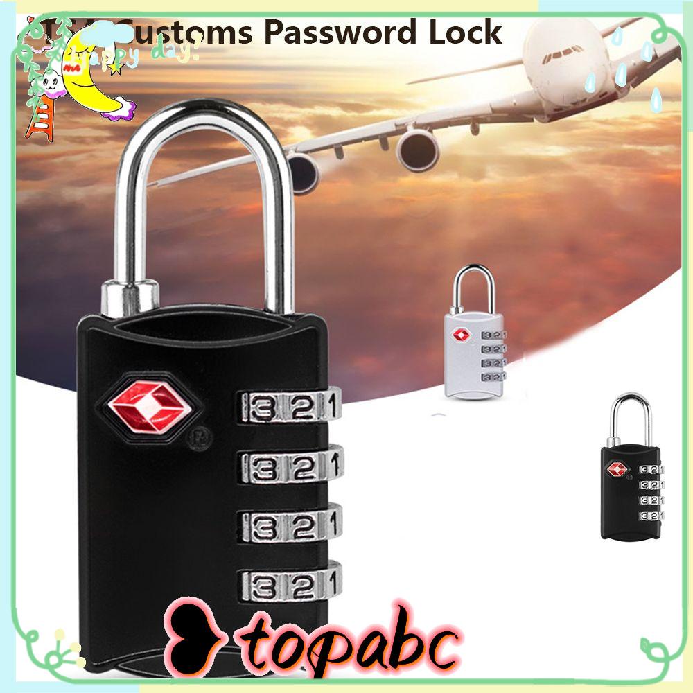 Top TSA Customs Lock Hardware Pelindung Koper Pengaman 4digi Combination Lock