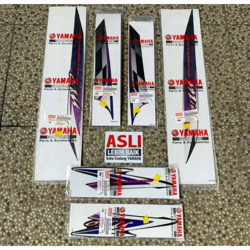 Striping Mio Sporty bendera original hitam logo body mio original catur yamaha stiker body hitam ben