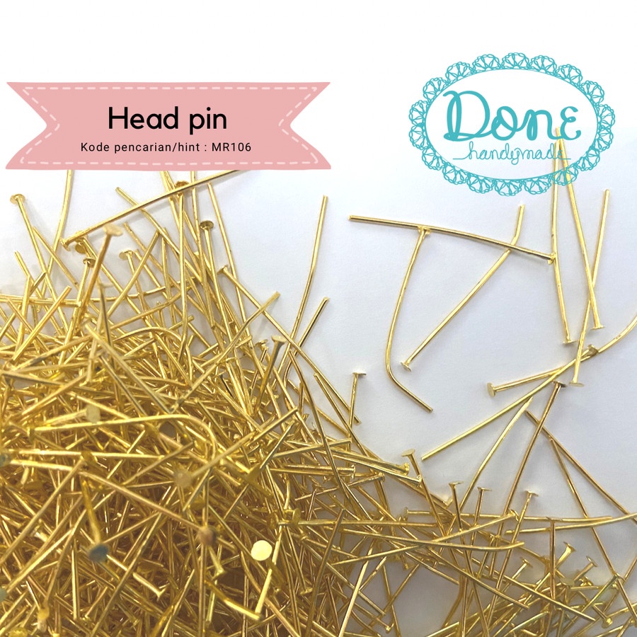 done handymade head pin nail pin paku craft paku manik paku T mr106