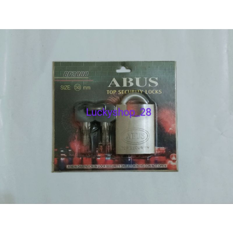 Gembok Abus cover 50mm dengan kunci bintang ( + )