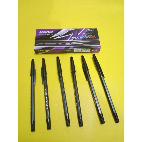 1Box Pulpen M2000 hitam atau sunreno / pulpen hitam M2000