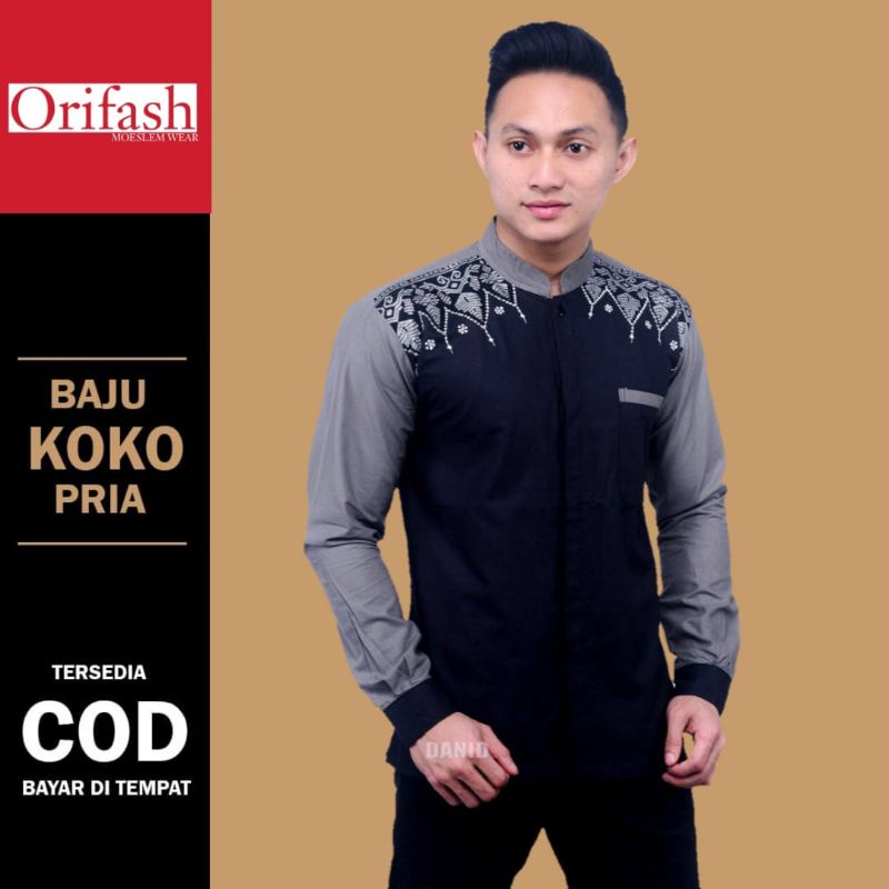 BAJU KOKO MUSLIM PRIA LENGAN PENDEK KOKO DEWASA BERBAGAI MACAM WARNA BAHAN KATUN HALUS DAN ADEM