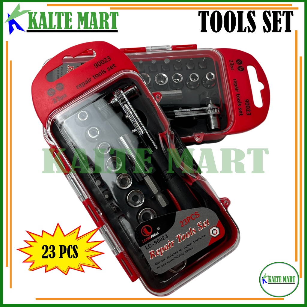 Tools Kit Set 23 in 1 Kunci Sock Tools Set Serbaguna Kunci Sock Sepeda