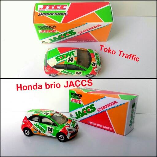 Diecast custom honda brio racing JACCS dan dus by tomica