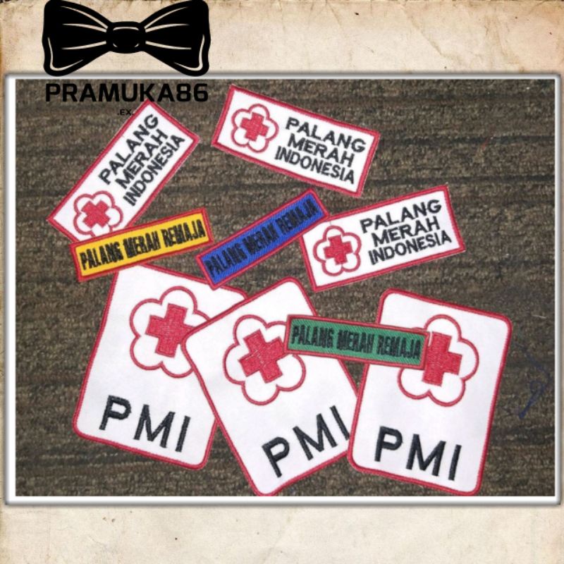 Logo Bedge bed Pmr Pmi SD-SMP-SMA Satu set dan Bisa Satuan