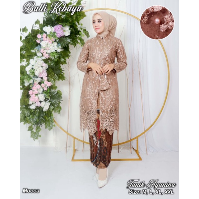 Permata Olshop / Setelan Kebaya Tunik Ayunina Modern/ Kebaya Busui / Kebaya Modern / Kebaya Pesta / Kebaya Kondangan / Kebaya Wisuda