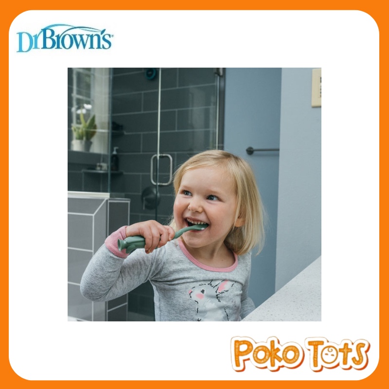 Dr Brown's Toddler Toothbrush Dinosaurus Sikat Gigi Bayi dan Anak Dr Browns