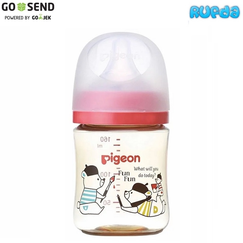 Bear Red 160ml Pigeon SofTouch PPSU Generasi 3 Botol Susu Baby Bottle
