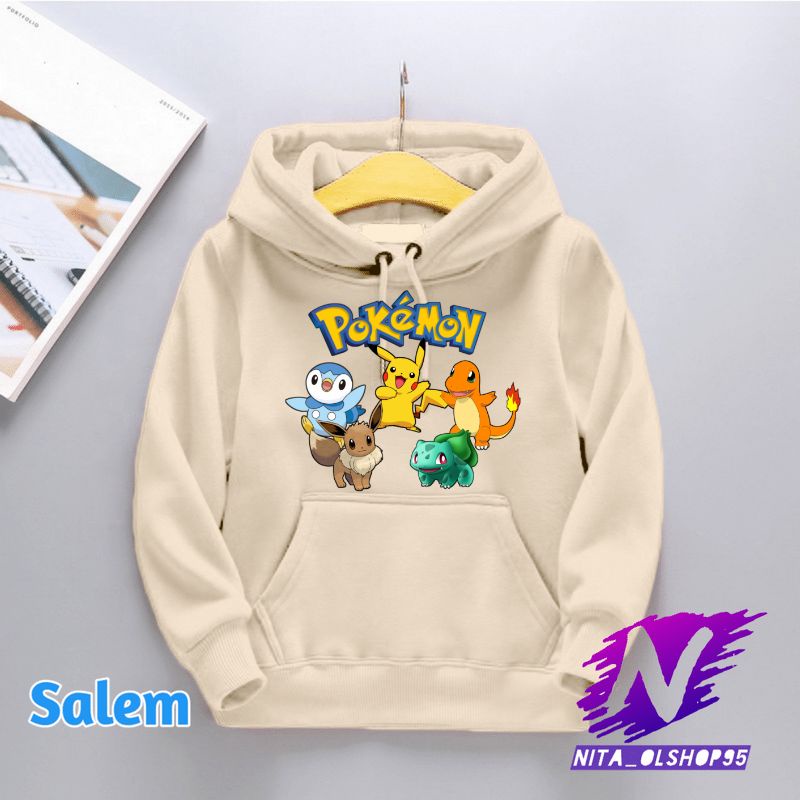 jaket hoodie anak pokemon