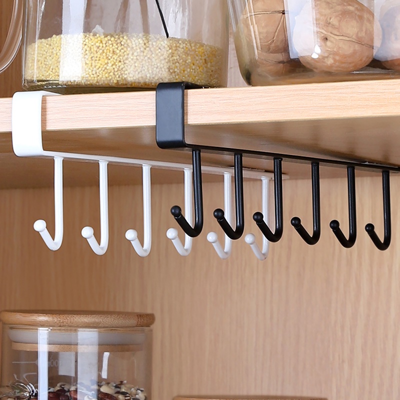 SH-01 Gantungan Dapur Serbaguna 6 Hook Cantolan Kabinet Lemari Kait Hooks