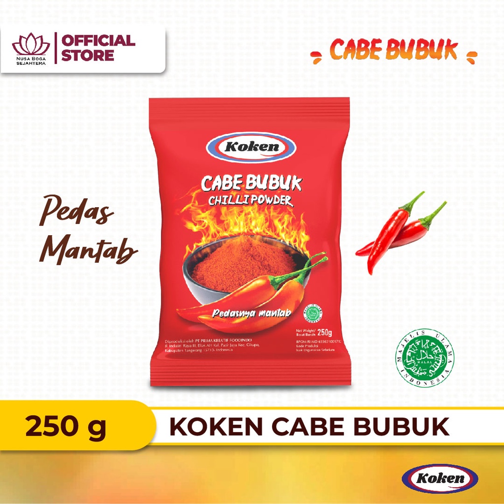 

Koken Cabe Bubuk (250G) Pedas Sambal