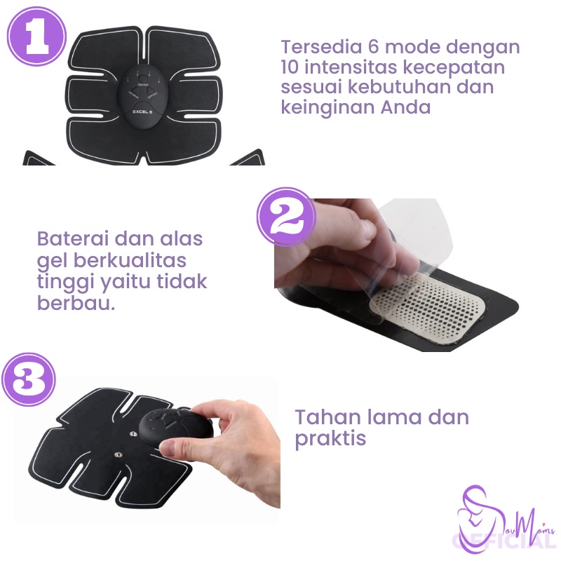 New! Alat fitnes Pembentuk Six Pack Abdominal Muscle Stimulator Trainer Stimulator Otot  Sale!