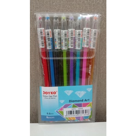 

Color Gel Pen Diamond Art Joyko GPC-309S/Pena gel warna Joyko satu pak isi 8 warna