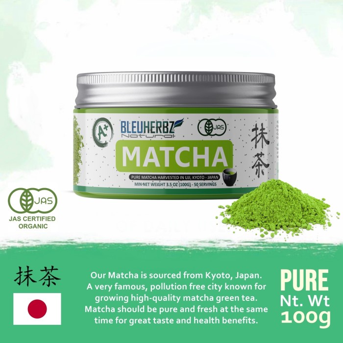 

Pure Matcha Powder - Japan Matcha Original Bubuk Premium Grade 100gr