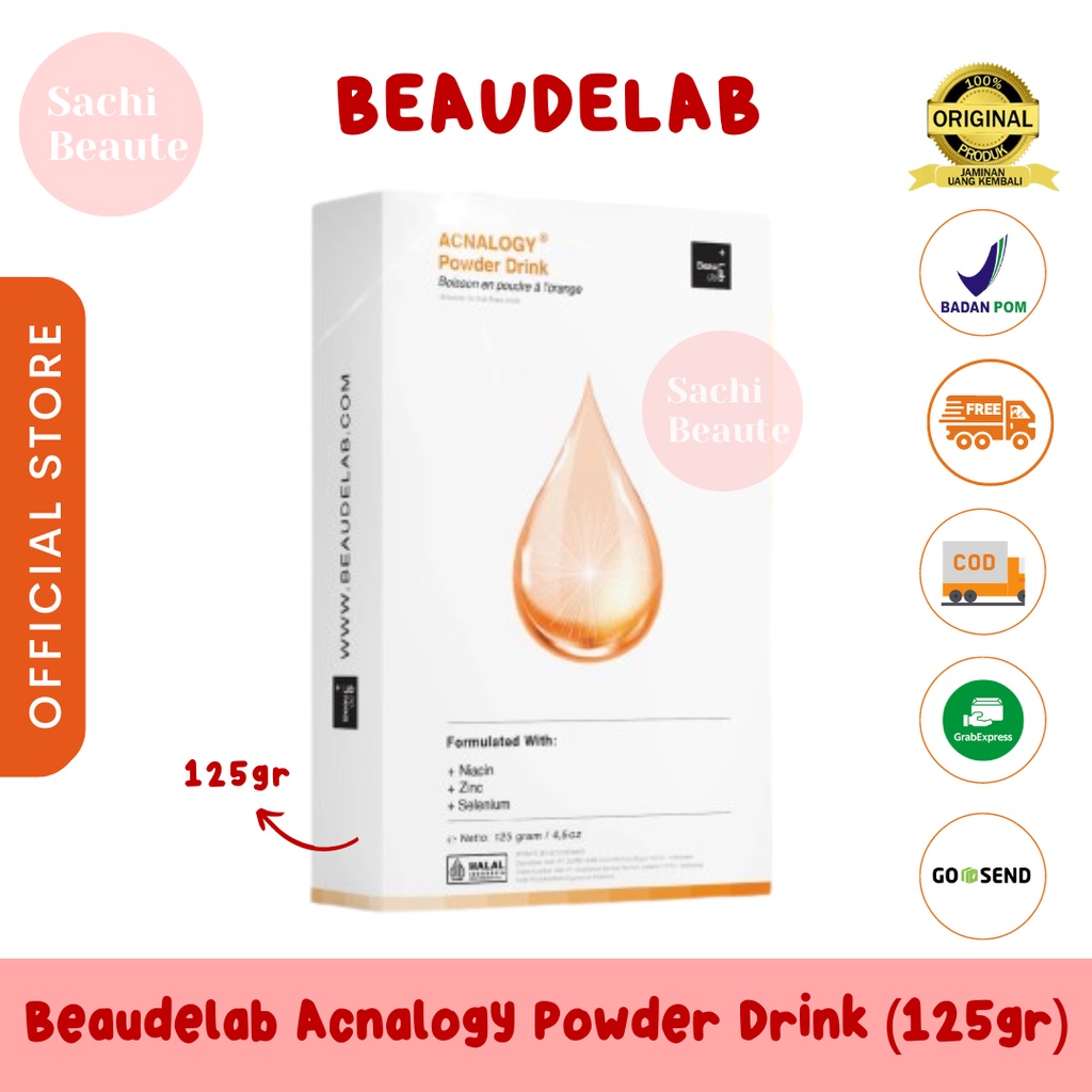 Acnalogy Powder Drink Obat Minum Jerawat Minuman Antioksidan Penghilang Bekas Jerawat Acne Treatment Drink Menyeimbangkan Hormon - 125gr