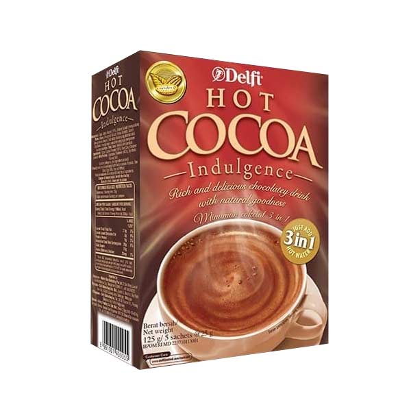 

DELFI HOT COCOA MIX 3 IN 1 5 PCS X 25 GR - COKELAT