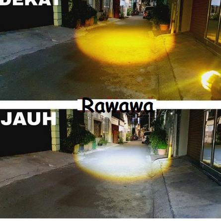 Telah Hadir.. Lampu LED LASER Utama Motor Mobil D2 H4 H6 HS1 BA20D 2 Warna Putih Kuning AC DC bohlam