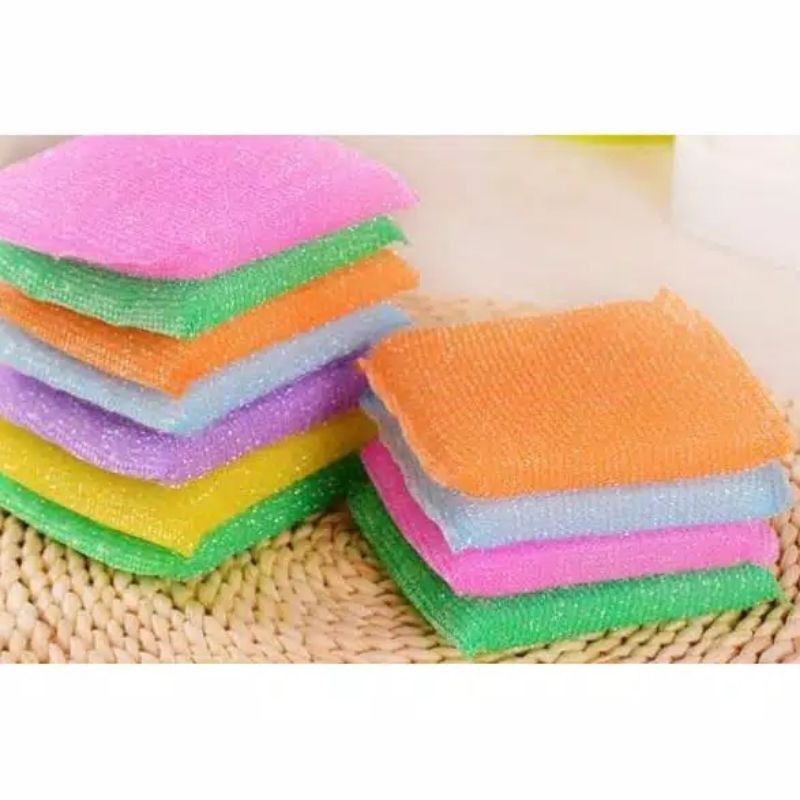 Spon Sponge Cuci Piring Warna Warni Model Bantal Sabut Cuci Piring Alat Cuci Piring