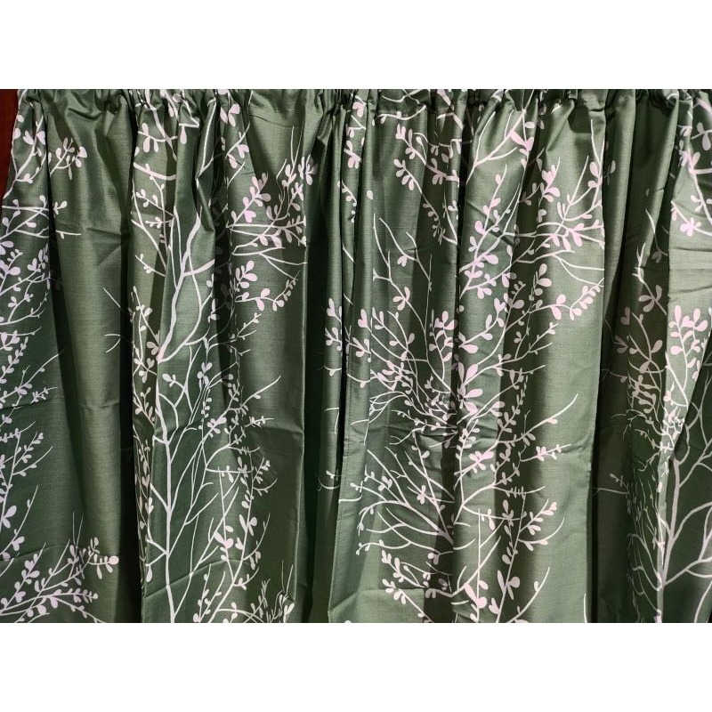 gorden kolong dapur motif jeju hijau batang pohon