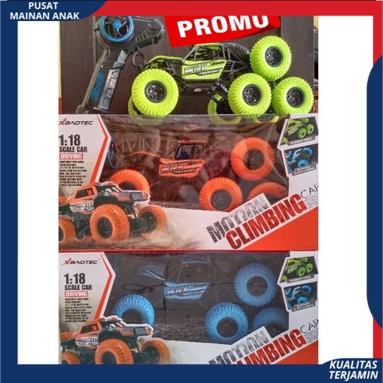 MAINAN MOBIL REMOT CONTROL TERBARU 4WD 8 RODA 1;18 MOTION R/C CLIMBING CAR BATERAI CAS