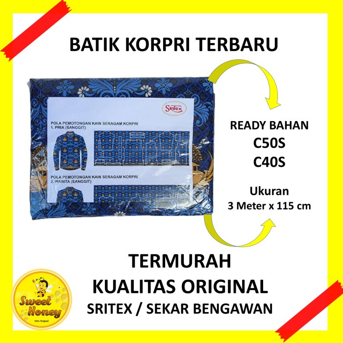 Kain Kain Korpri Batik Korpri Terbaru Sritex Bahan Katun Termurah