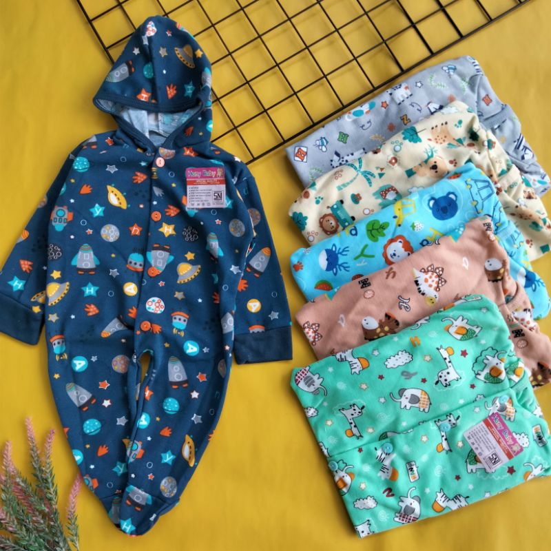 jumper hoodie bayi newborn printing 0-3 bulan