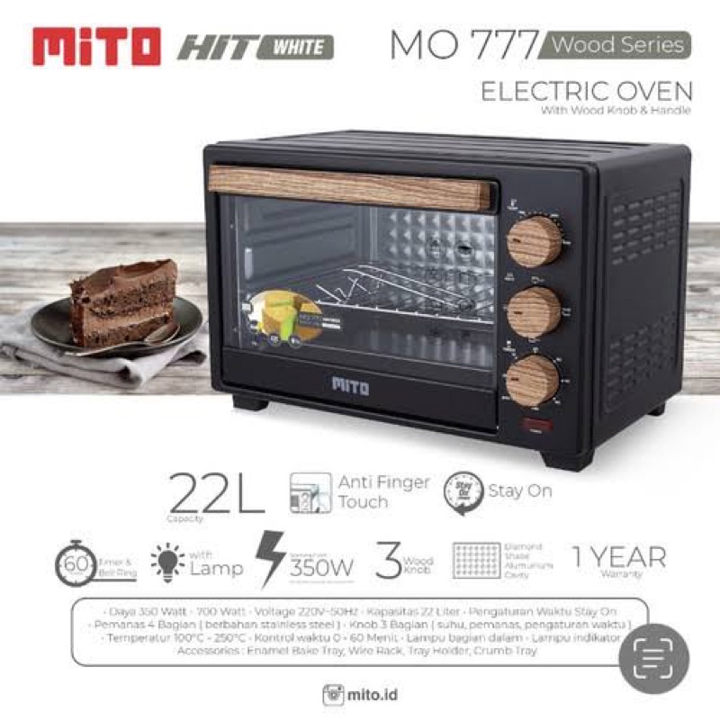 MITO OVEN LISTRIK MO-777 / MITO OVEN LISTRIK 22 LITER - ORIGINAL