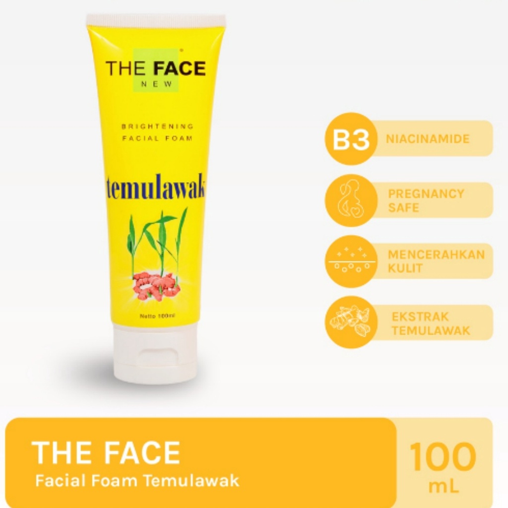 THE FACE TEMULAWAK Brightening Facial Foam 100ml - Amaze_Kosmetik