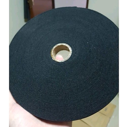 YKK Elastic Karet 2 cm 20 mm  Roll 30 Meter Hitam Elastik Elastis
