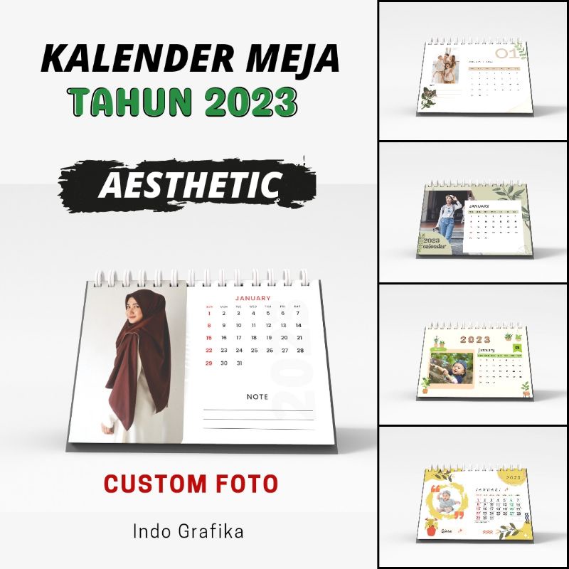 Jual Kalender Meja 2023 Aesthetic Custom Foto Kalender Duduk Kalender 2023 Shopee Indonesia 