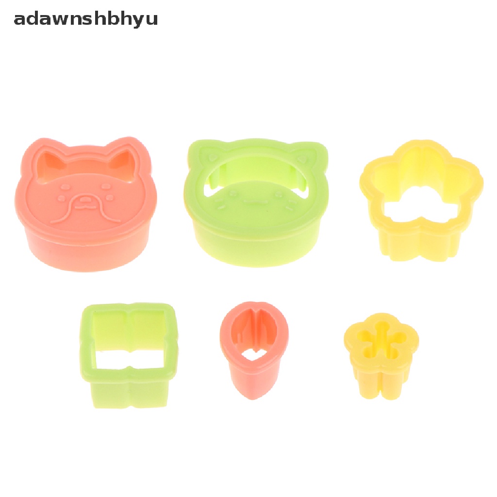 Adawnshbhyu 6 Pcs/Set Lucu Hewan Burung Bunga Sandwich Cookie Mold Cutters Cutter Cookie Kue Decorag Cetakan Alat Diy Kartun Bento Bentuk Stamper Perlengkapan Baking ID