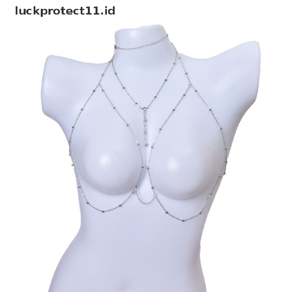 /Fashion Hot// Fashion// Rantai Tubuh Wanita Metal Gaya Sexy Berongga Bikini Ladies Breast Chain Body Chain.